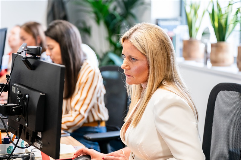 Women working at computers